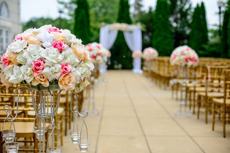Outdoor wedding under the stars